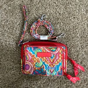 vera bradley paisley in paradise crossbody coin purse